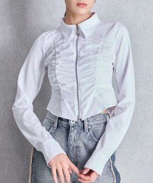 GYDA | W ZIPギャザータイトシャツ(シャツ/ブラウス)