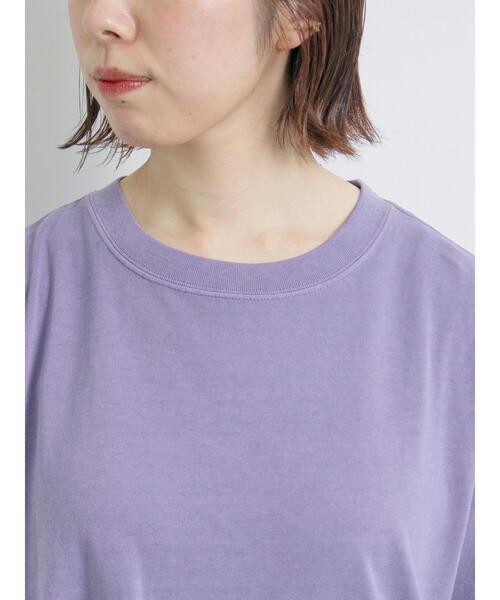 SM2（エスエムツー）の「ピグメント加工裾フリルチュニックTシャツ（チュニック・レディース・オフホワイト/チャコールグレー/ベージュ/パープル・F）」の6枚目の写真