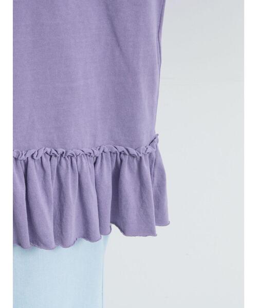 SM2（エスエムツー）の「ピグメント加工裾フリルチュニックTシャツ（チュニック・レディース・オフホワイト/チャコールグレー/ベージュ/パープル・F）」の10枚目の写真
