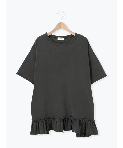 SM2（エスエムツー）の「ピグメント加工裾フリルチュニックTシャツ（チュニック・レディース・オフホワイト/チャコールグレー/ベージュ/パープル・F）」の12枚目の写真