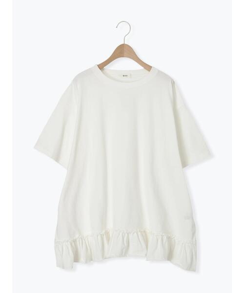 SM2（エスエムツー）の「ピグメント加工裾フリルチュニックTシャツ（チュニック・レディース・オフホワイト/チャコールグレー/ベージュ/パープル・F）」の13枚目の写真