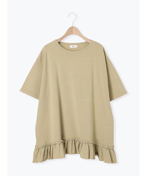 SM2（エスエムツー）の「ピグメント加工裾フリルチュニックTシャツ（チュニック・レディース・オフホワイト/チャコールグレー/ベージュ/パープル・F）」の14枚目の写真