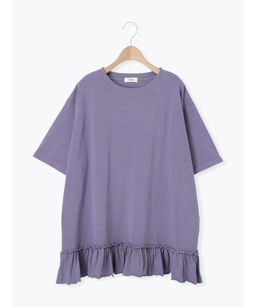 SM2（エスエムツー）の「ピグメント加工裾フリルチュニックTシャツ（チュニック・レディース・オフホワイト/チャコールグレー/ベージュ/パープル・F）」の15枚目の写真