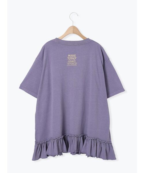 SM2（エスエムツー）の「ピグメント加工裾フリルチュニックTシャツ（チュニック・レディース・オフホワイト/チャコールグレー/ベージュ/パープル・F）」の16枚目の写真