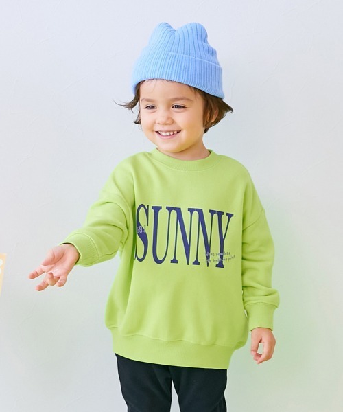 devirock(デビロック)の「【EN-JOY】どっちも前だから1人でお着替え 裏起毛じゃない カラフル トレーナー(スウェット・キッズ・ブルー系2/パープル系1/ブルー系1/グリーン系2/グリーン系3/グリーン系1/ピンク系1/ピンク系2/オレンジ系1/ブラック系1/ベージュ系1/グレー系1・80cm/90cm/110cm/100cm/120cm/130cm)」の4枚目の写真