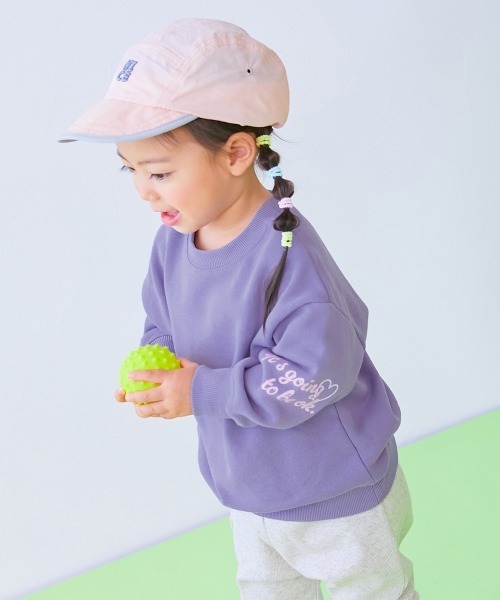 devirock(デビロック)の「【EN-JOY】どっちも前だから1人でお着替え 裏起毛じゃない カラフル トレーナー(スウェット・キッズ・ブルー系2/パープル系1/ブルー系1/グリーン系2/グリーン系3/グリーン系1/ピンク系1/ピンク系2/オレンジ系1/ブラック系1/ベージュ系1/グレー系1・80cm/90cm/110cm/100cm/120cm/130cm)」の9枚目の写真