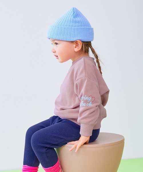 devirock(デビロック)の「【EN-JOY】どっちも前だから1人でお着替え 裏起毛じゃない カラフル トレーナー(スウェット・キッズ・ブルー系2/パープル系1/ブルー系1/グリーン系2/グリーン系3/グリーン系1/ピンク系1/ピンク系2/オレンジ系1/ブラック系1/ベージュ系1/グレー系1・80cm/90cm/110cm/100cm/120cm/130cm)」の11枚目の写真