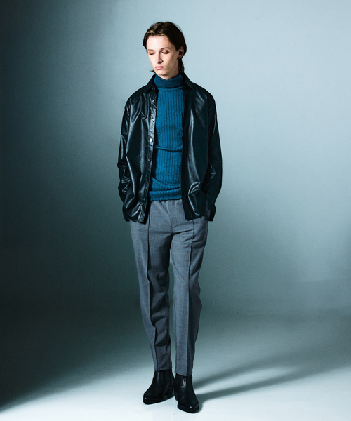 5351 POUR LES HOMMES（ゴーサンゴーイチプールオム）の「レザータッチ 長袖シャツ（シャツ/ブラウス・メンズ・ブラック・44/46/48/50）」の12枚目の写真