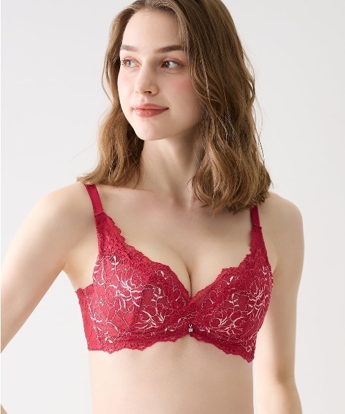 tutuanna（チュチュアンナ）の「[脇肉0ブラ]チュチュアンナ史上最強の着痩せを叶える　レーシーアントレッドブラ（ブラジャー・レディース・ネイビー/ホワイト系その他/ピンク/レッド/ライトグリーン/ブラック×ホワイト/ブラック/グレー/ワイン/ダークグリーン/ホワイト×グレー/グレイッシュブルー/ブラウン/オフホワイト/ラベンダー/オレンジ/エメラルド・A65/A70/A75/B65/B70/B75/C65/C70/C75/C80/D65/D70/D75/D80/E65/E70/E75/E80）」の15枚目の写真