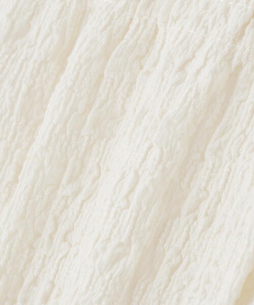 NATURAL BEAUTY BASIC（ナチュラルビューティーベーシック）の「◇シャーリングペプラムカットソー長袖（Tシャツ/カットソー・レディース・ダークブラウン/レッド/オフホワイト・FREE）」の6枚目の写真