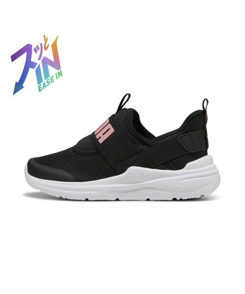 PUMA(プーマ)の「PUMA プーマ キッズ ソフト ワイヤード 2 イーズイン スニーカー 17-21cm(スニーカー・キッズ・ブラック×ホワイト/ブラック×ピンク/ブルー系その他5・19.0cm/18.0cm/20.0cm/21.0cm/17.0cm)」の2枚目の写真