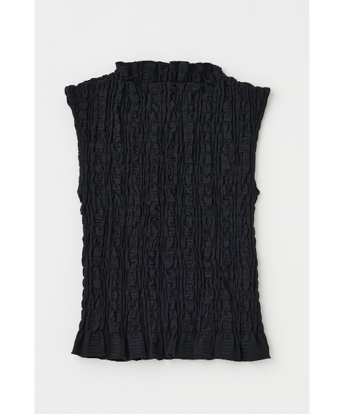 MOUSSY（マウジー）の「【EC・一部店舗限定】【セットアップ対応】SHIRRING SLEEVELESS トップス（シャツ/ブラウス・レディース・ブラック系その他/ブラック・FREE）」の3枚目の写真