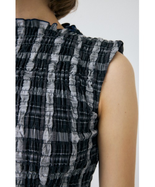 MOUSSY（マウジー）の「【EC・一部店舗限定】【セットアップ対応】SHIRRING SLEEVELESS トップス（シャツ/ブラウス・レディース・ブラック系その他/ブラック・FREE）」の11枚目の写真