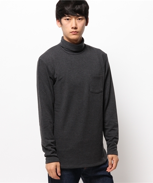 WHO'S WHO gallery（フーズフーギャラリー）の「【GIGGER】タートルネックストレッチカットソー（Tシャツ/カットソー・メンズ・オフホワイト/グレー/ブラック・MEDIUM/LARGE）」の3枚目の写真