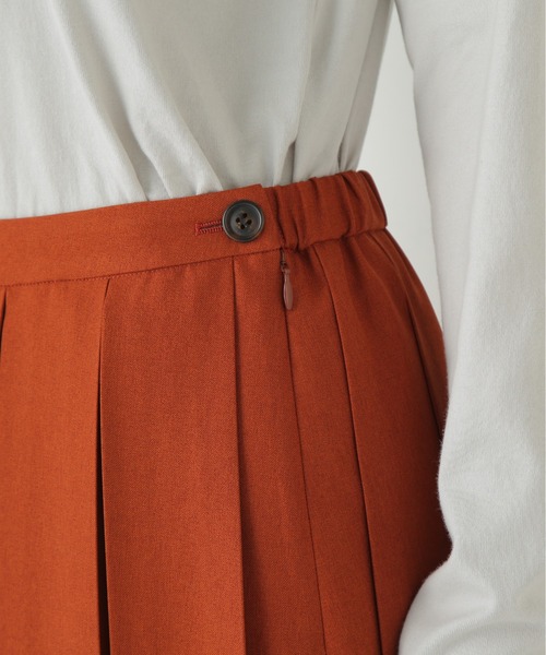 human woman（ヒューマンウーマン）の「◆ボックスプリーツＡラインスカート（スカート・レディース・ブルー/オレンジ系その他・MEDIUM）」の4枚目の写真