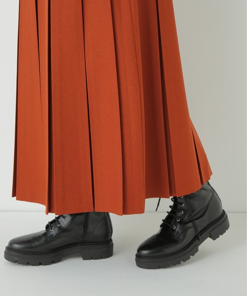 human woman（ヒューマンウーマン）の「◆ボックスプリーツＡラインスカート（スカート・レディース・ブルー/オレンジ系その他・MEDIUM）」の5枚目の写真