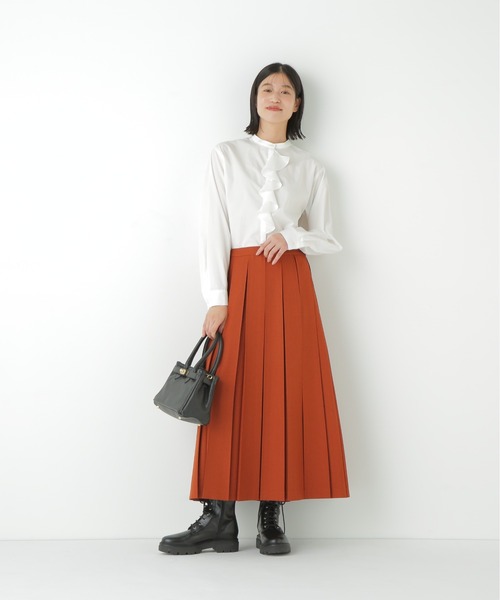 human woman（ヒューマンウーマン）の「◆ボックスプリーツＡラインスカート（スカート・レディース・ブルー/オレンジ系その他・MEDIUM）」の12枚目の写真