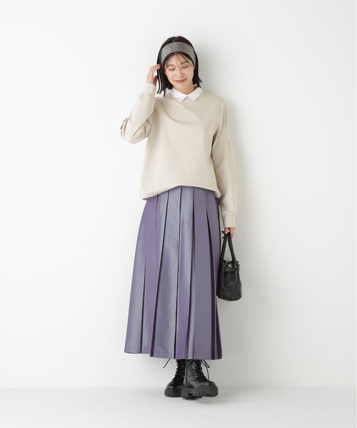 human woman（ヒューマンウーマン）の「◆ボックスプリーツＡラインスカート（スカート・レディース・ブルー/オレンジ系その他・MEDIUM）」の17枚目の写真