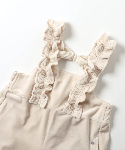 apres les cours(アプレレクール)の「【ジュニア対応】ベロアフリルサロペット(サロペット/オーバーオール・キッズ・ブラック/アイボリー・90/100/110/120/130/140)」の13枚目の写真