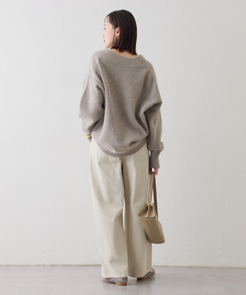 RIVE DROITE(リヴドロワ)の「【キャッチーなデザイン】スウェットドッキングデニム(デニムパンツ・レディース・ブラック/ホワイト系その他・38/36)」の6枚目の写真