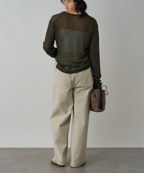 RIVE DROITE(リヴドロワ)の「【キャッチーなデザイン】スウェットドッキングデニム(デニムパンツ・レディース・ブラック/ホワイト系その他・38/36)」の14枚目の写真