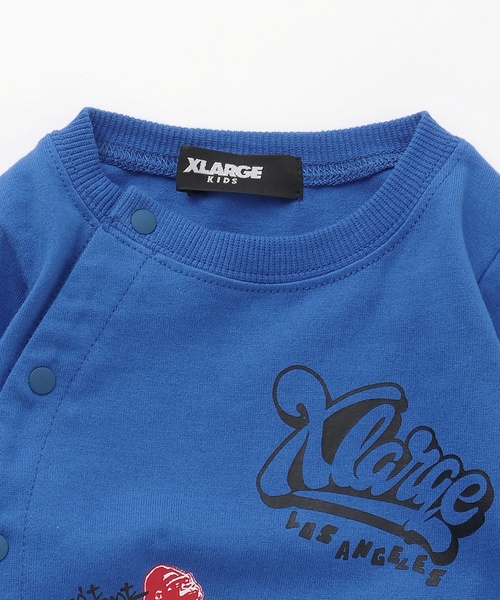 XLARGE KIDS（エクストララージキッズ）の「総柄グラフィティ長袖2WAYオール（ロンパース・キッズ・ブルー/ブラック/レッド・50-70cm）」の11枚目の写真