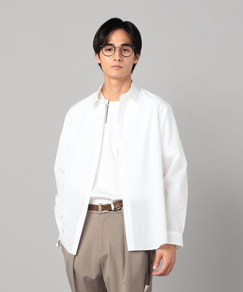 COMME CA MEN(コムサメン)の「37.5(R)テクノロジー ワッシャータスラン レギュラーカラーシャツ(シャツ/ブラウス・メンズ・サックスブルー/チャコールグレー/ホワイト・S/M/L)」の2枚目の写真