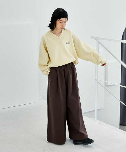FREAK'S STORE(フリークスストア)の「J.J.Mercer × FREAK'S STORE/ジェイジェイマーサー 別注 Vネックプルオーバー/ スウェットライクニット(ニット/セーター・レディース・ブラウン/グレー/ナチュラル・フリ-)」の18枚目の写真