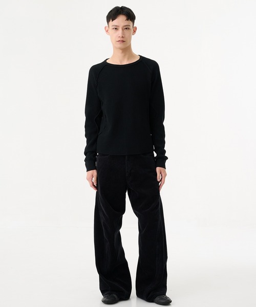 NVRFRGT(ネヴァーフォーゲット)の「【NVRFRGT】3D TWISTED WIDE LEG 5P PANTS(その他パンツ・メンズ・ブラウン/ブラック・1/2)」の3枚目の写真