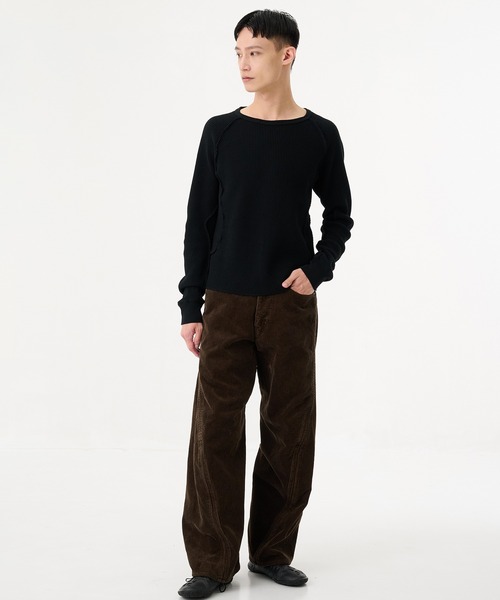 NVRFRGT(ネヴァーフォーゲット)の「【NVRFRGT】3D TWISTED WIDE LEG 5P PANTS(その他パンツ・メンズ・ブラウン/ブラック・1/2)」の6枚目の写真