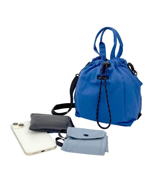 ROOTOTE(ルートート)の「ルートート / SC.サコッシュ.ドローストリング-A(ショルダーバッグ・レディース・ベージュ/タン/ブルー/ブラック・FREE)」の5枚目の写真