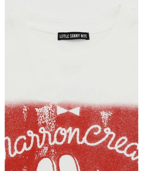 Little sunny bite（リトルサニーバイト）の「/Little Sunny Bite/MARRONCREAM x little sunny bite big tee（Tシャツ/カットソー・レディース・ピンク/ブラック/ホワイト・MEDIUM/SMALL）」の7枚目の写真