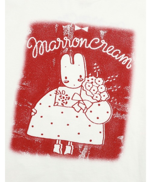 Little sunny bite（リトルサニーバイト）の「/Little Sunny Bite/MARRONCREAM x little sunny bite big tee（Tシャツ/カットソー・レディース・ピンク/ブラック/ホワイト・MEDIUM/SMALL）」の8枚目の写真