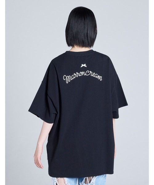 Little sunny bite（リトルサニーバイト）の「/Little Sunny Bite/MARRONCREAM x little sunny bite big tee（Tシャツ/カットソー・レディース・ピンク/ブラック/ホワイト・MEDIUM/SMALL）」の17枚目の写真