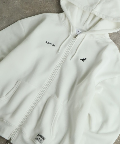 KANGOL(カンゴール)の「【KANGOL/カンゴール】別注 裏起毛 ロゴ刺繍 スウェット フルジップ パーカー(パーカー・メンズ・ネイビー/ホワイト/ブラック/ブラウン/杢グレー/アッシュグレー・M/XL/L)」の15枚目の写真