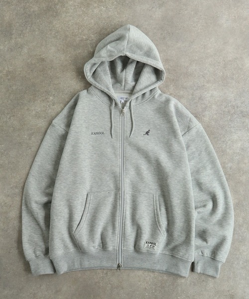 KANGOL(カンゴール)の「【KANGOL/カンゴール】別注 裏起毛 ロゴ刺繍 スウェット フルジップ パーカー(パーカー・メンズ・ネイビー/ホワイト/ブラック/ブラウン/杢グレー/アッシュグレー・M/XL/L)」の13枚目の写真