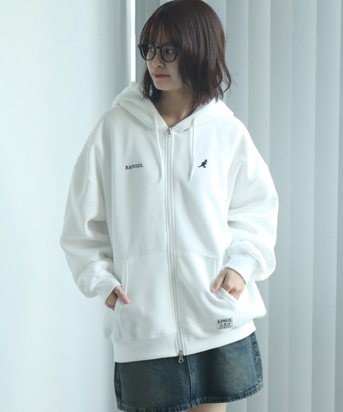 KANGOL(カンゴール)の「【KANGOL/カンゴール】別注 裏起毛 ロゴ刺繍 スウェット フルジップ パーカー(パーカー・メンズ・ネイビー/ホワイト/ブラック/ブラウン/杢グレー/アッシュグレー・M/XL/L)」の10枚目の写真