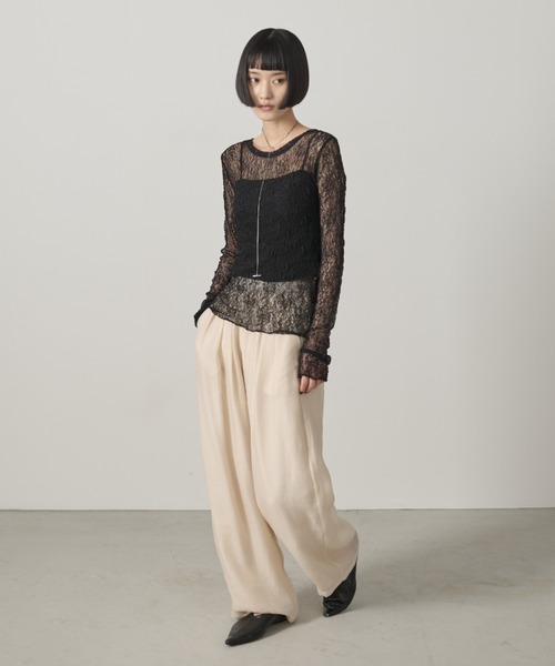 シアーレースロングスリーブトップス（その他トップス）｜AIC