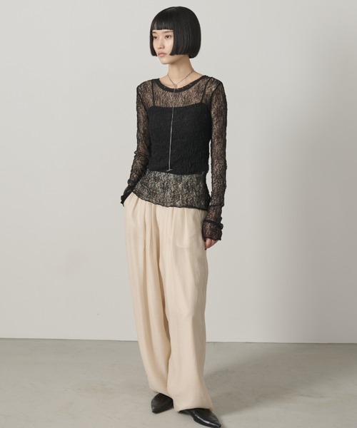シアーレースロングスリーブトップス（その他トップス）｜AIC