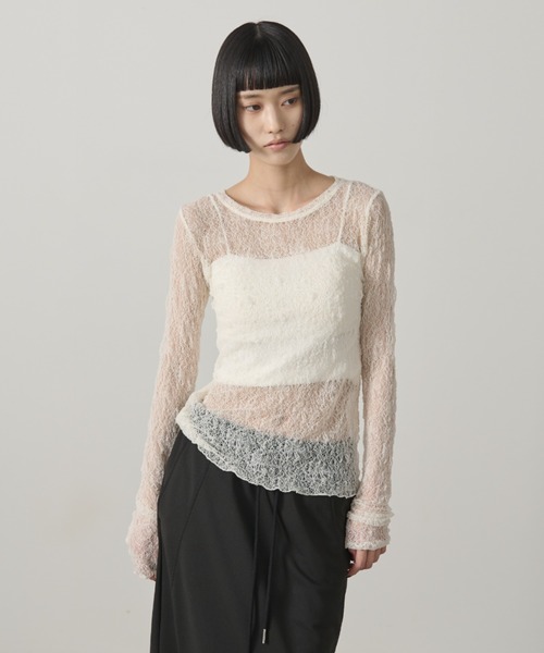 AIC. エーアイシー シースルー切替トップス/センタースリット