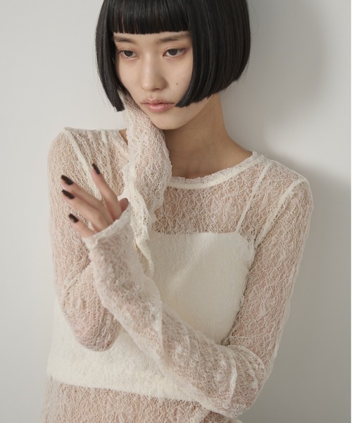 セール】シアーレースロングスリーブトップス（その他トップス）｜AIC