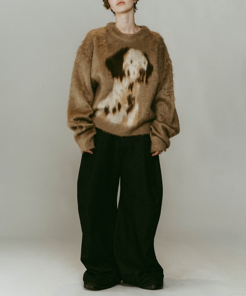 トップス Knuth Marf dalmatian shaggy knit green Knuth Marf】dalmatian shaggy knit(unisex)/green/ニットセーター