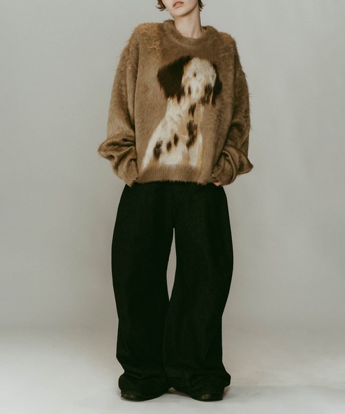 トップス Knuth Marf dalmatian shaggy knit green Knuth Marf】dalmatian shaggy knit(unisex)/green/ニットセーター