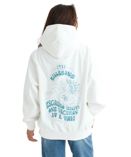 BILLABONG(ビラボン)の「BILLABONG レディース FEELIN FREE BIG LOOS パーカー 【BIG LOOSE】【2025年秋冬モデル】/ビラボンバックロゴ刺繍ルーズフィットプルオーバーパーカー・フーディー(パーカー・レディース・ブラック/ターコイズブルー/ラベンダー/ホワイト・MEDIUM)」の2枚目の写真
