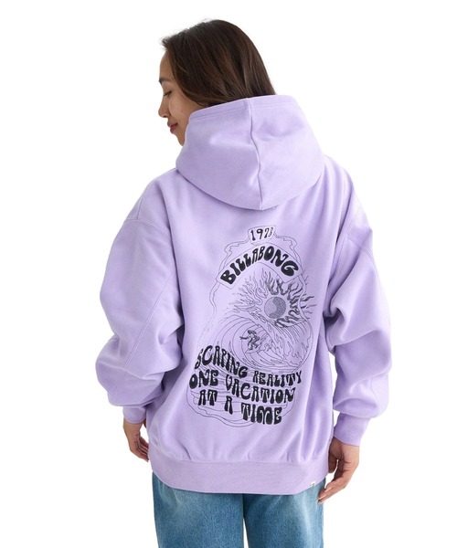 BILLABONG(ビラボン)の「BILLABONG レディース FEELIN FREE BIG LOOS パーカー 【BIG LOOSE】【2025年秋冬モデル】/ビラボンバックロゴ刺繍ルーズフィットプルオーバーパーカー・フーディー(パーカー・レディース・ブラック/ターコイズブルー/ラベンダー/ホワイト・MEDIUM)」の9枚目の写真