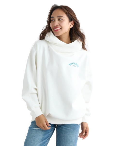 BILLABONG(ビラボン)の「BILLABONG レディース FEELIN FREE BIG LOOS パーカー 【BIG LOOSE】【2025年秋冬モデル】/ビラボンバックロゴ刺繍ルーズフィットプルオーバーパーカー・フーディー(パーカー・レディース・ブラック/ターコイズブルー/ラベンダー/ホワイト・MEDIUM)」の13枚目の写真