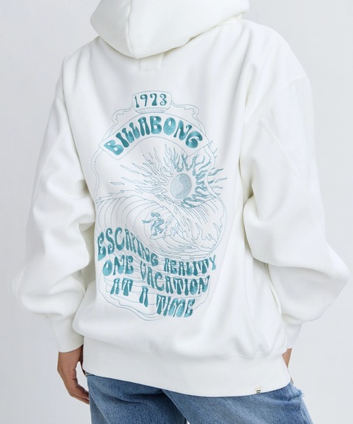 BILLABONG(ビラボン)の「BILLABONG レディース FEELIN FREE BIG LOOS パーカー 【BIG LOOSE】【2025年秋冬モデル】/ビラボンバックロゴ刺繍ルーズフィットプルオーバーパーカー・フーディー(パーカー・レディース・ブラック/ターコイズブルー/ラベンダー/ホワイト・MEDIUM)」の16枚目の写真