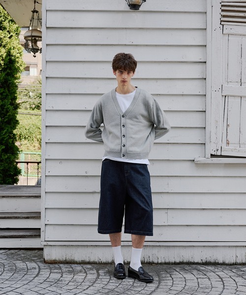 Regen Glanz(レーゲングランツ)の「cropped knit cardigan/クロップドニットカーディガン(カーディガン/ボレロ・メンズ・ブラック/グレー・MEDIUM/SMALL/LARGE)」の9枚目の写真