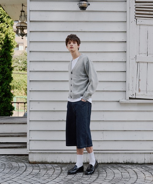 Regen Glanz(レーゲングランツ)の「cropped knit cardigan/クロップドニットカーディガン(カーディガン/ボレロ・メンズ・ブラック/グレー・MEDIUM/SMALL/LARGE)」の10枚目の写真