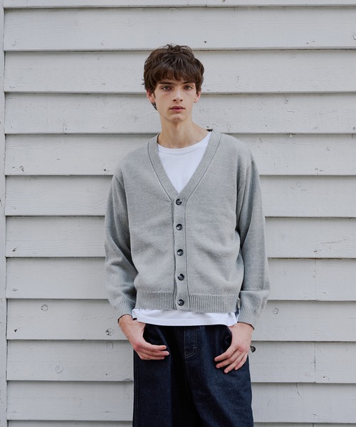 Regen Glanz(レーゲングランツ)の「cropped knit cardigan/クロップドニットカーディガン(カーディガン/ボレロ・メンズ・ブラック/グレー・MEDIUM/SMALL/LARGE)」の3枚目の写真